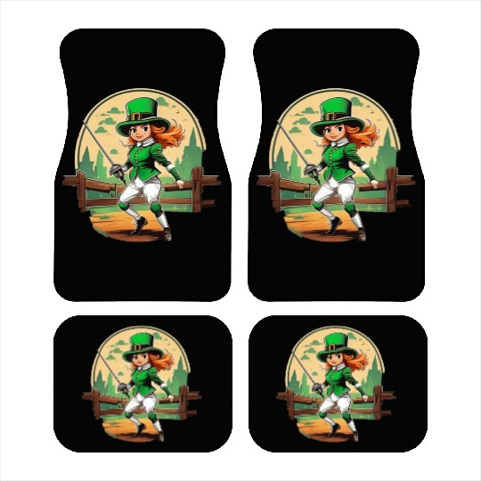 St. Patrick's Day Shamrock St Paddy's Day Fencing Car Mats
