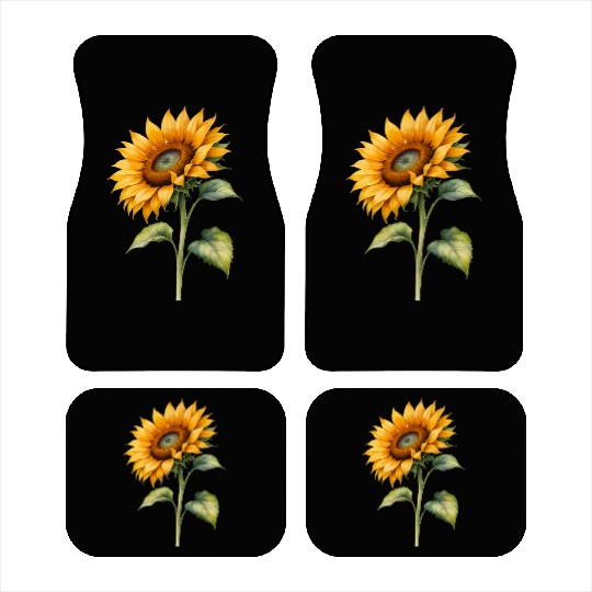 Sunflower watercolor for Nature Lovers Car Mats