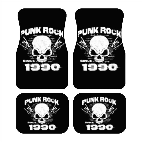 Punk Rock Since 1990 - Skull Rock Hands 34th Car Mats