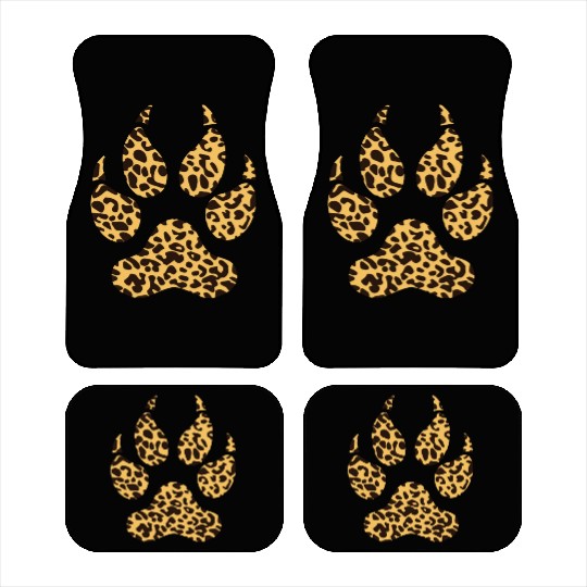 Leopard Paw Funny Jaguar Animal Lover Pawprint Pun Car Mats