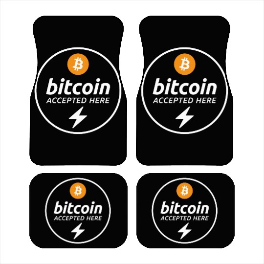 Bitcoin Accepted Here via Lightning Promo Car Mats