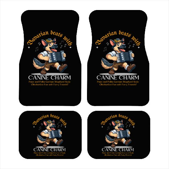 Paws & Polka.  D83D DC3E D83C DFB6 D83E DE97 German shepherd dancing Car Mats