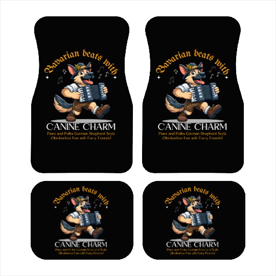 Paws & Polka.  D83D DC3E D83C DFB6 D83E DE97 German shepherd dancing Car Mats
