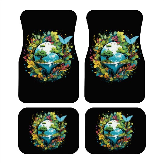 Respect Your Mother Earth Day Save Our Planet Car Mats