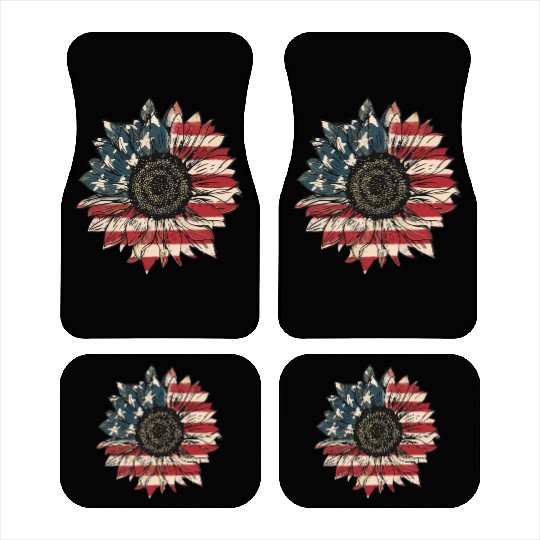 Sunflower Flag Car Mats