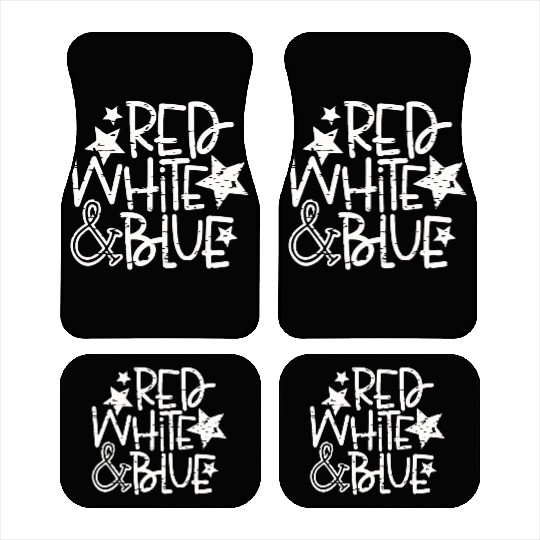 Red White And Blue Car Mats