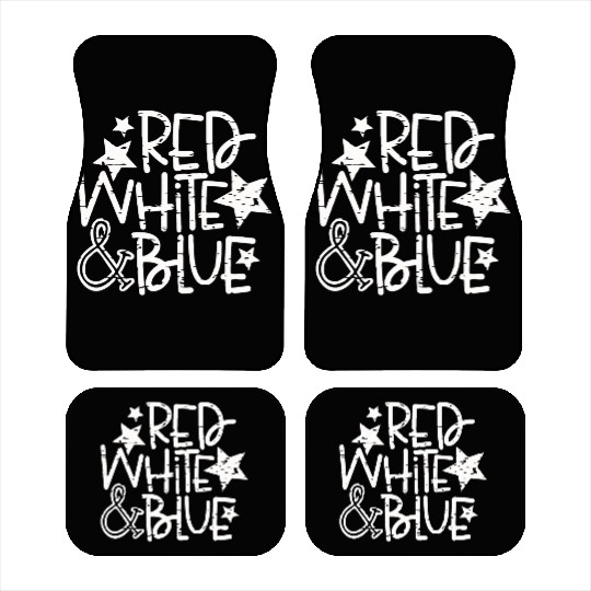 Red White And Blue Car Mats