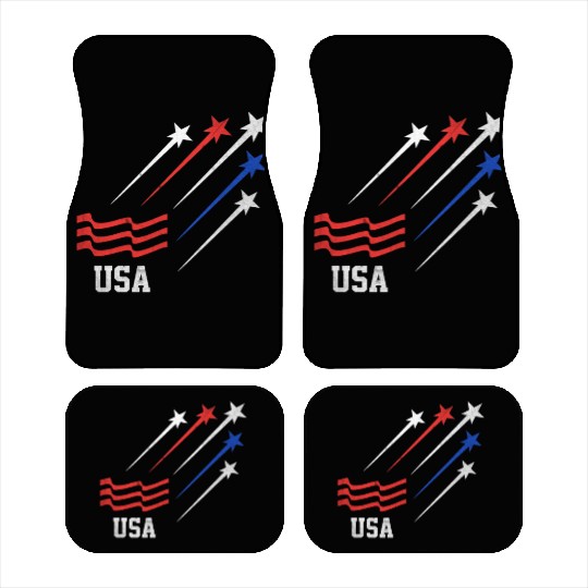 Patriotic 4th Of July USA Car Mats