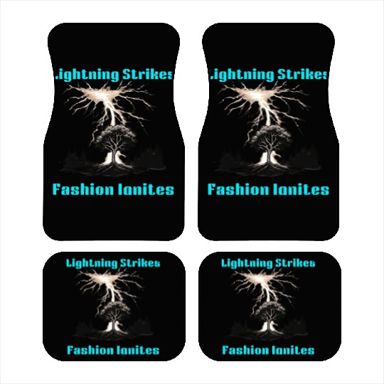 Unleashed Force: Lightning Bolt Strikes Car Mats
