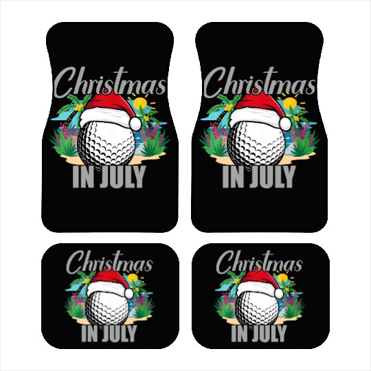 Christmas in July Golf Santa Hat Funny Summer Car Mats