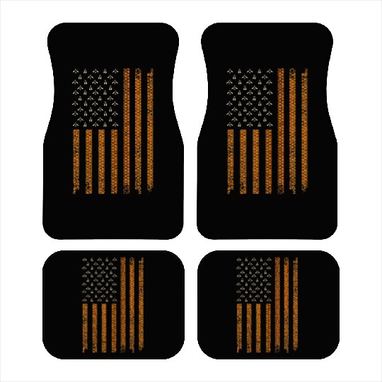 Cool Bee Keeper Art US Flag Honey Beekeeping Car Mats