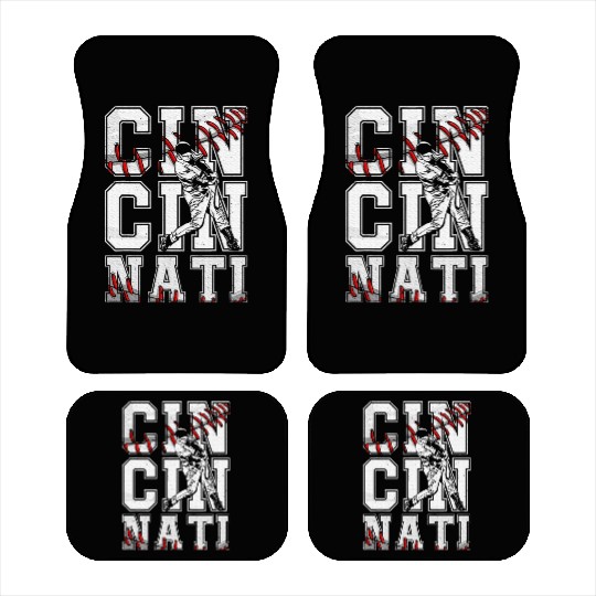 Cincinnati Baseball Lover Met At Game Day Car Mats