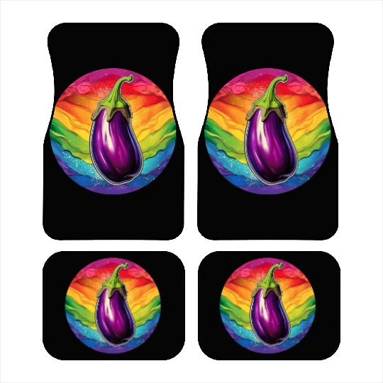 LGBTQ Eggplant Car Mats