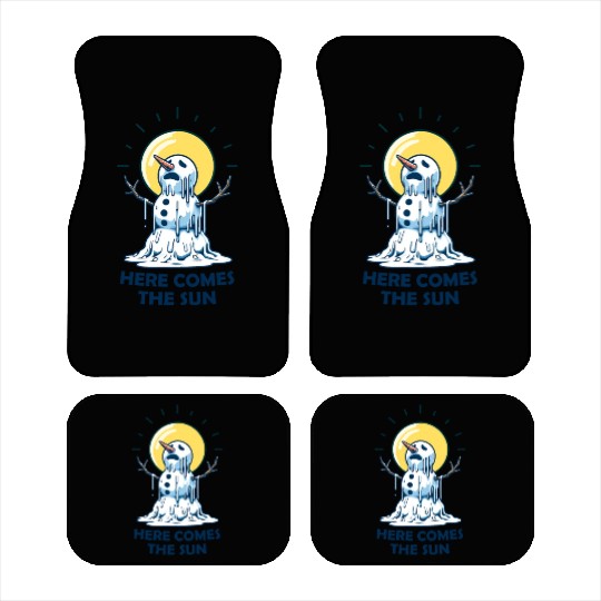 Here Comes The Sun Snowman Car Mats