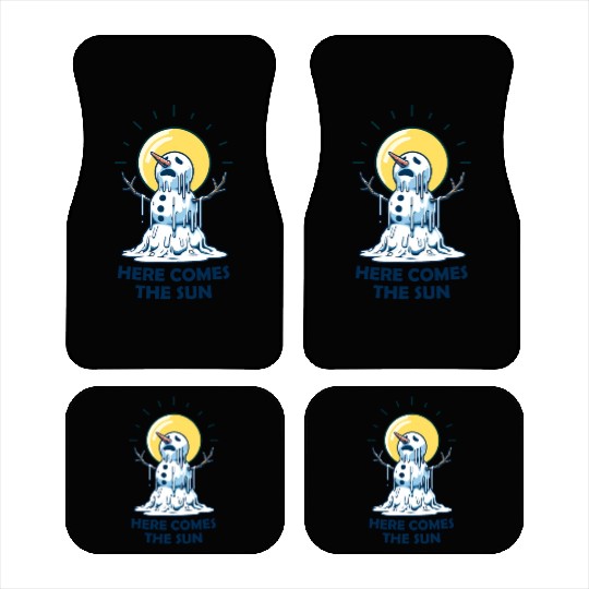 Here Comes The Sun Snowman Car Mats