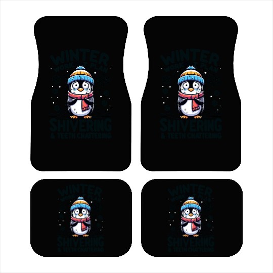 Winter Workout Plan Cute Penguin Car Mats