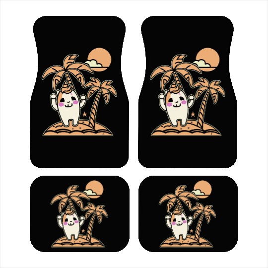 Happy on a Lonely Island Car Mats