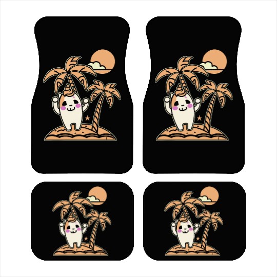 Happy on a Lonely Island Car Mats