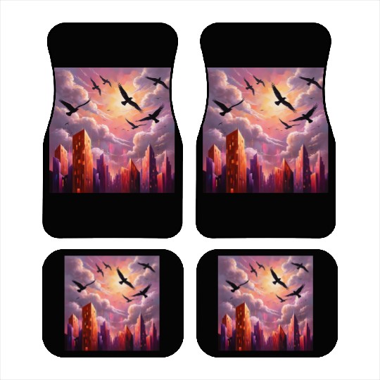 Geometric Twilight City Car Mats