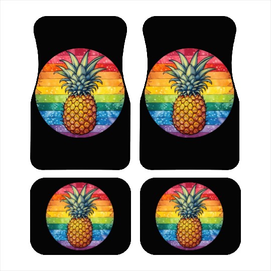 LGBTQ Pineapple Car Mats