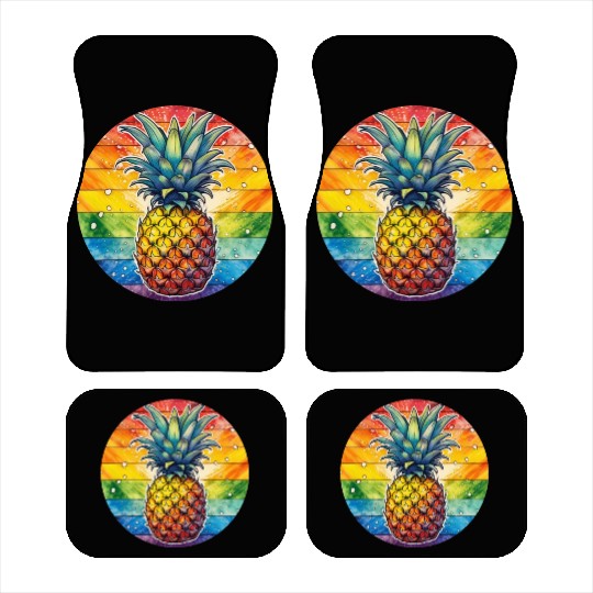 LGBTQ Pineapple Car Mats