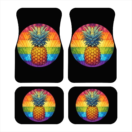 LGBTQ Pineapple Car Mats