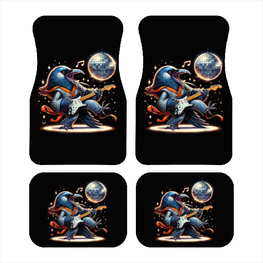 Disco Ball Guitar Raven Car Mats