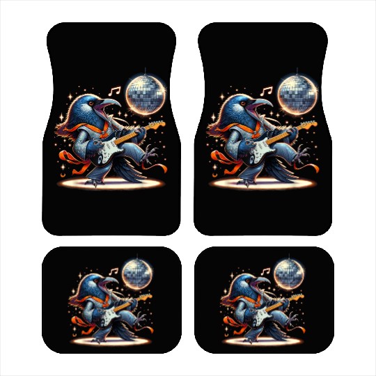 Disco Ball Guitar Raven Car Mats