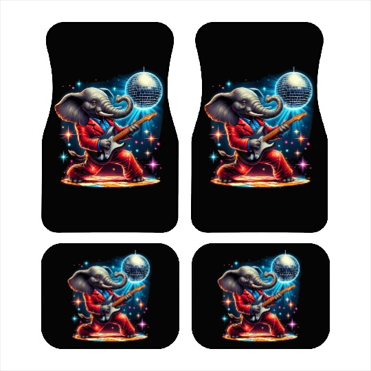 Disco Ball Guitar Elephant Car Mats