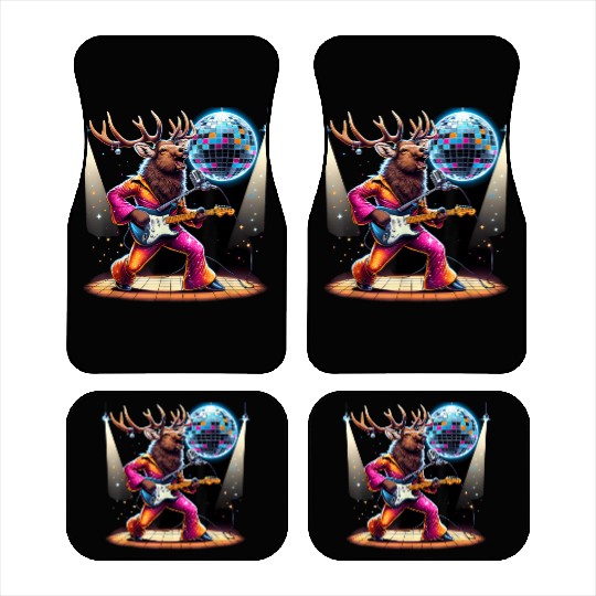 Disco Ball Guitar Elk Car Mats