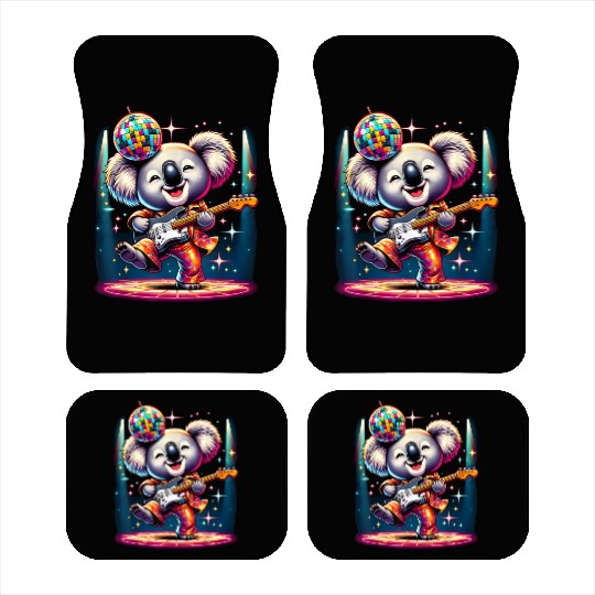Disco Ball Guitar Koala Car Mats