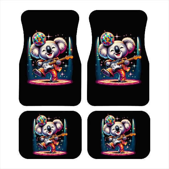 Disco Ball Guitar Koala Car Mats
