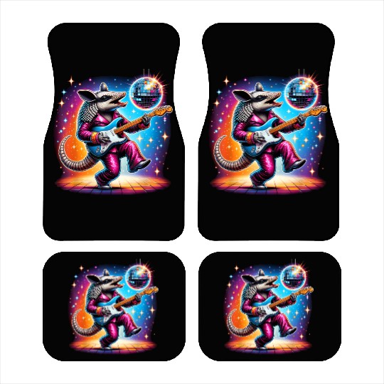 Disco Ball Guitar Armadillo Car Mats