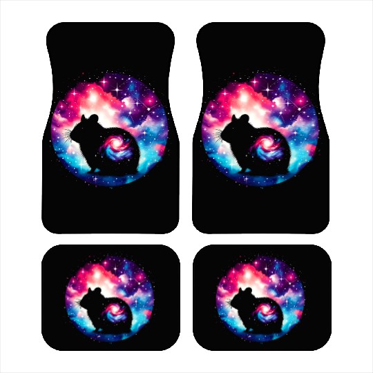 Cool Hamster Galaxy Space Art Car Mats