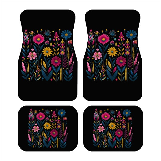 Wildflower Vintage Summer Premium Car Mats