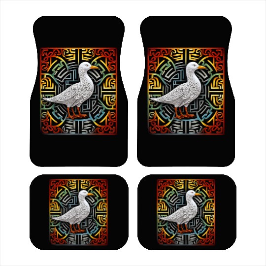 Seagull Mandala Graphic Illustration Car Mats