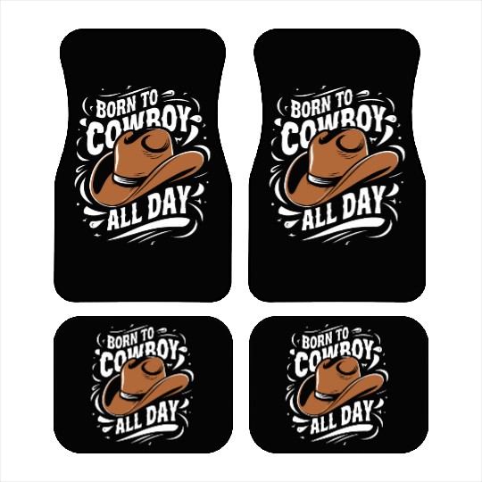 Cowboy Lifestyle Western Theme with Horses and Car Mats