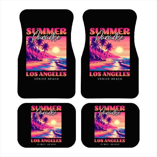 Summer Paradise Los Angeles Venice Beach Car Mats