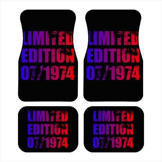 50th birthday Limited Edition 07/1974 Car Mats
