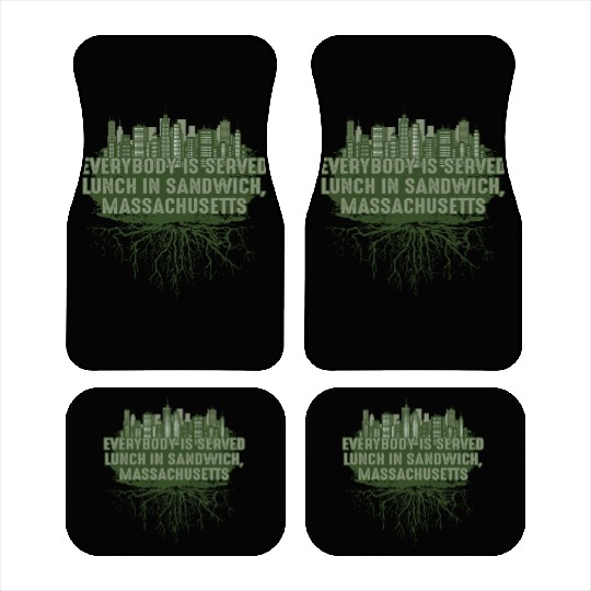 Whats Lunch in Sandwich Massachusetts Pun MA Joke Car Mats