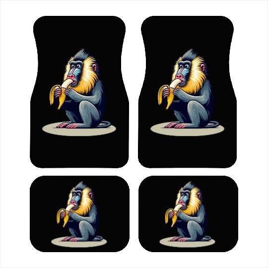 Mandrill Banana Monkey Car Mats