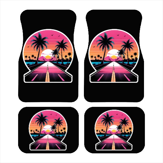 Miami Driving on a lonely Road Car Mats