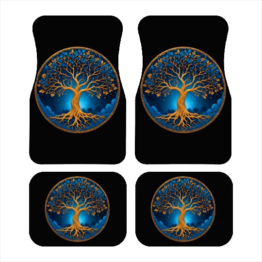 Irish Nordic Celtic Tree of Life Yggdrasil Car Mats