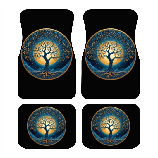 Irish Nordic Celtic Tree of Life Yggdrasil Car Mats