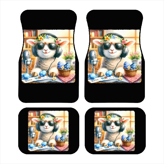 Easter Lamb Cozy Sunglasses Treats Car Mats
