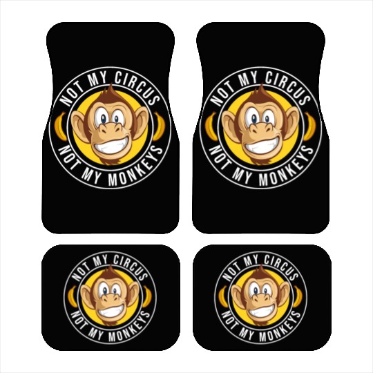 Not my Circus, not my Monkeys! Funny Animal Monkey Car Mats