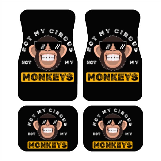 Not my Circus, not my Monkeys! Funny Animal Monkey Car Mats