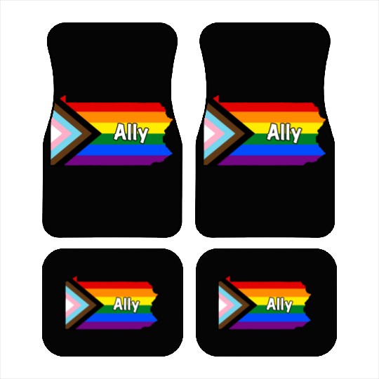 Pennsylvania Pride Ally Progress Flag Car Mats