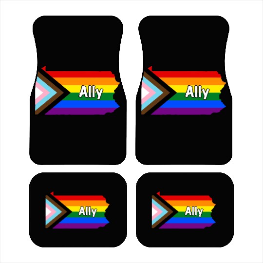 Pennsylvania Pride Ally Progress Flag Car Mats