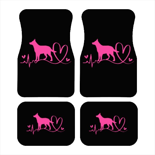Cute Heartbeat Australian Cattle Dog For Women Car Mats